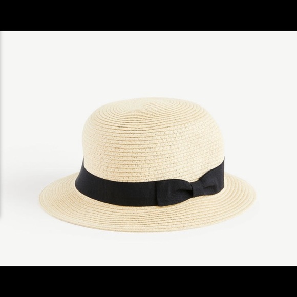 Loft Ribbon straw hat one size NWT